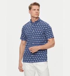 Снимка на Tommy Hilfiger Риза Mini Palm Print MW0MW34582 Тъмносин Slim Fit