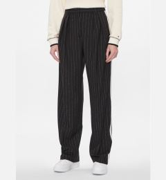 Снимка на Tommy Hilfiger Текстилни панталони Relaxed Straight Pinstripe Pant WW0WW40513 Черен Straight Fit