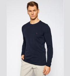 Снимка на Tommy Hilfiger Тениска с дълъг ръкав Stretch Tee MW0MW10804 Тъмносин Slim Fit