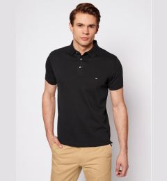 Снимка на Tommy Hilfiger Тениска с яка и копчета 1985 MW0MW17771 Черен Slim Fit