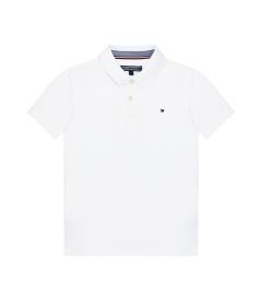 Снимка на Tommy Hilfiger Тениска с яка и копчета Boys Tommy KB0KB03975 S Бял Regular Fit