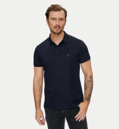 Снимка на Tommy Hilfiger Тениска с яка и копчета Essential MW0MW35585 Тъмносин Regular Fit