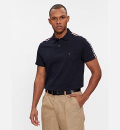 Снимка на Tommy Hilfiger Тениска с яка и копчета Global Stripe Monotype Reg Polo MW0MW33591 Тъмносин Regular Fit