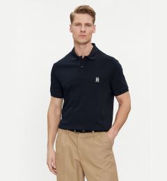 Снимка на Tommy Hilfiger Тениска с яка и копчета Interlock MW0MW34783 Тъмносин Regular Fit