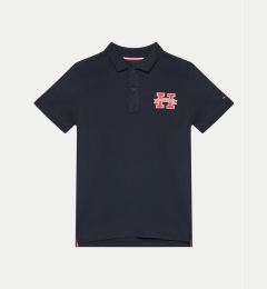 Снимка на Tommy Hilfiger Тениска с яка и копчета KB0KB09029 Тъмносин Regular Fit