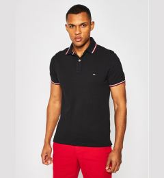 Снимка на Tommy Hilfiger Тениска с яка и копчета MW0MW13080 Черен Slim Fit