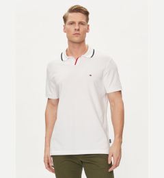 Снимка на Tommy Hilfiger Тениска с яка и копчета MW0MW34772 Бял Regular Fit