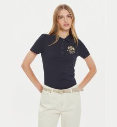 Снимка на Tommy Hilfiger Тениска с яка и копчета WW0WW43609 Тъмносин Slim Fit