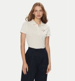 Снимка на Tommy Hilfiger Тениска с яка и копчета WW0WW43930 Бежов Slim Fit