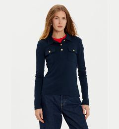 Снимка на Tommy Hilfiger Тениска с яка и копчета WW0WW45308 Тъмносин Slim Fit