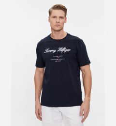 Снимка на Tommy Hilfiger Тишърт Script Logo Tee MW0MW33691 Тъмносин Regular Fit