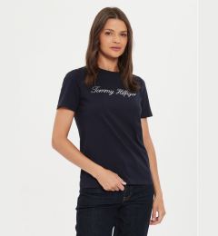 Снимка на Tommy Hilfiger Тишърт Script WW0WW43459 Тъмносин Regular Fit