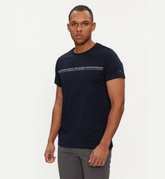 Снимка на Tommy Hilfiger Тишърт Stripe Chest MW0MW34428 Тъмносин Slim Fit