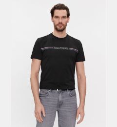 Снимка на Tommy Hilfiger Тишърт Stripe Chest MW0MW34428 Черен Slim Fit