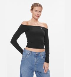 Снимка на Tommy Jeans Блуза Tjw Off Shoulder Top Ls DW0DW17535 Черен Slim Fit