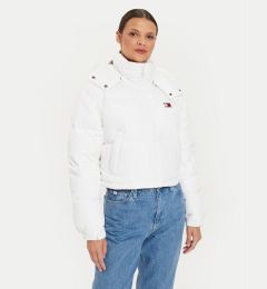 Снимка на Tommy Jeans Пухено яке Alaska DW0DW18609 Бял Cropped Fit