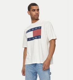 Снимка на Tommy Jeans Тишърт Big Flag DM0DM18547 Бял Oversize