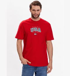 Снимка на Tommy Jeans Тишърт Classic Modern Sport USA DM0DM16406 Червен Regular Fit