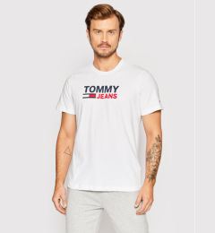 Снимка на Tommy Jeans Тишърт Corp Logo DM0DM15379 Бял Regular Fit