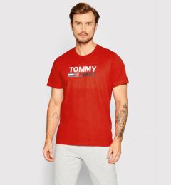 Снимка на Tommy Jeans Тишърт Corp Logo DM0DM15379 Червен Regular Fit