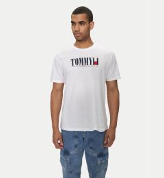 Снимка на Tommy Jeans Тишърт DNA Flag DM0DM18533 Бял Regular Fit