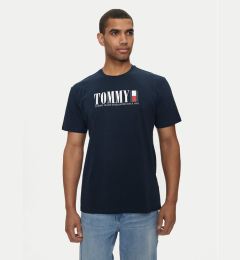 Снимка на Tommy Jeans Тишърт DNA Flag DM0DM18533 Тъмносин Regular Fit