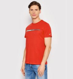 Снимка на Tommy Jeans Тишърт Essential Flag DM0DM13509 Червен Regular Fit