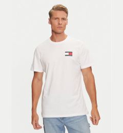 Снимка на Tommy Jeans Тишърт Essential Flag DM0DM20740 Бял Slim Fit