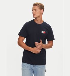 Снимка на Tommy Jeans Тишърт Essential Flag DM0DM20740 Тъмносин Slim Fit