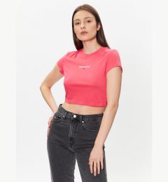 Снимка на Tommy Jeans Тишърт Essential Logo DW0DW15444 Розов Cropped Fit