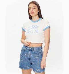 Снимка на Tommy Jeans Тишърт Homegrown DW0DW15478 Бял Cropped Fit