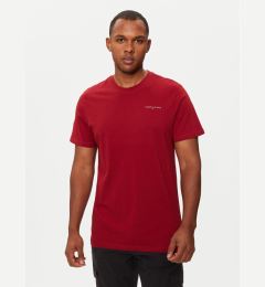 Снимка на Tommy Jeans Тишърт Linear Chest DM0DM18555 Червен Slim Fit