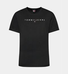 Снимка на Tommy Jeans Тишърт Linear Logo DM0DM17993 Черен Regular Fit