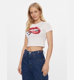 Снимка на Tommy Jeans Тишърт Lips DW0DW17373 Бял Slim Fit