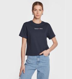 Снимка на Tommy Jeans Тишърт Serif Linear DW0DW15049 Тъмносин Regular Fit