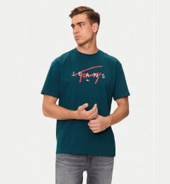 Снимка на Tommy Jeans Тишърт Signature Twist DM0DM19683 Зелен Regular Fit