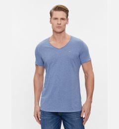 Снимка на Tommy Jeans Тишърт Tjm Slim Jaspe V Neck DM0DM09587 Син Slim Fit