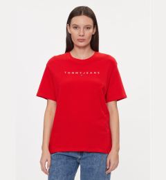 Снимка на Tommy Jeans Тишърт Tjw Rlx New Linear Tee DW0DW17836 Червен Relaxed Fit