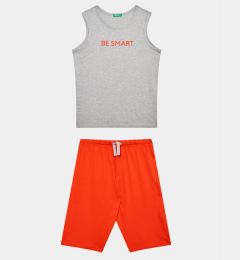 Снимка на United Colors Of Benetton Комплект тишърт и панталонки 3096CK005 Сив Regular Fit