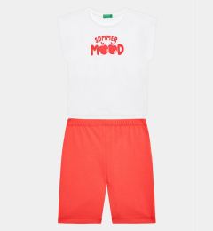 Снимка на United Colors Of Benetton Комплект тишърт и панталонки 3096GK008 Бял Regular Fit