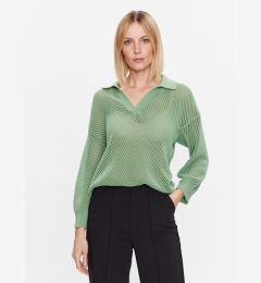 Снимка на United Colors Of Benetton Тениска с яка и копчета 105FD300J Зелен Regular Fit