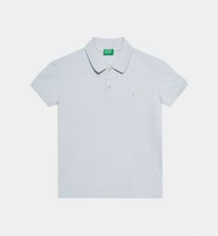 Снимка на United Colors Of Benetton Тениска с яка и копчета 3089C300Q Светлосиньо Regular Fit