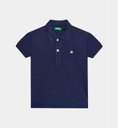 Снимка на United Colors Of Benetton Тениска с яка и копчета 3089G3008 Тъмносин Regular Fit