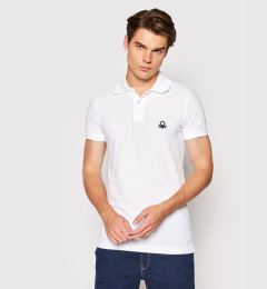 Снимка на United Colors Of Benetton Тениска с яка и копчета 3089J3178 Бял Slim Fit