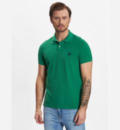 Снимка на United Colors Of Benetton Тениска с яка и копчета 3089J3178 Зелен Slim Fit