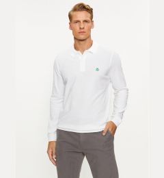 Снимка на United Colors Of Benetton Тениска с яка и копчета 3089J3204 Бял Regular Fit