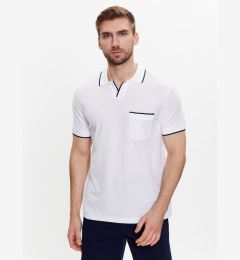 Снимка на United Colors Of Benetton Тениска с яка и копчета 34KAU300B Бял Regular Fit