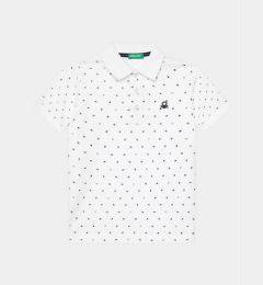 Снимка на United Colors Of Benetton Тениска с яка и копчета 38YVC301C Бял Slim Fit