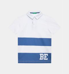 Снимка на United Colors Of Benetton Тениска с яка и копчета 3BL0C300W Бял Regular Fit