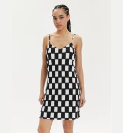 Снимка на Vans Лятна рокля Benton Checker Cami Dress VN000GB3 Черен Slim Fit